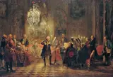 Adolph Menzel, Flute Concert of Frederick the Great at Sanssouci, 1850–52
