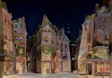 Adolfo Hohenstein, The Latin Quarter: set design for La bohème, Act II, 1896