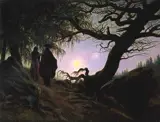 Caspar David Friedrich, Man and Woman Contemplating the Moon, c. 1824
