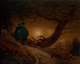 Caspar David Friedrich, Two Men Contemplating the Moon, 1819–20