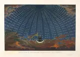 Karl Friedrich Thiele, after Karl Friedrich Schinkel, The Hall of Stars in the Palace of the Queen of the Night, 1847–49, after the design for the 1816 production