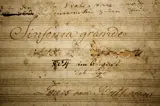 Copyist, with alterations by Ludwig van Beethoven, Title page of the Eroica score, with Bonaparte’s name erased, 1804