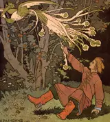 Ivan Bilibin, Tsarevich Ivan and the Firebird, 1899, dated in the image