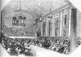 A concert in London’s Hanover Square Rooms. Engraving in The Illustrated London News, 24 June 1843.