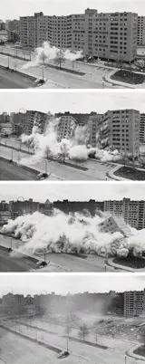 U.S. Department of Housing and Urban Development, Demolition of a Pruitt–Igoe building, St. Louis, April 1972