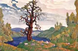 Nicholas Roerich, Kiss to the Earth: second variant of the scenery design for The Rite of Spring, 1912