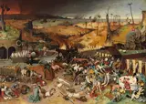 Pieter Bruegel the Elder, The Triumph of Death, c. 1562. Skeletons overrun a barren landscape.