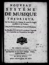 Jean-Philippe Rameau; printed by Jean-Baptiste-Christophe Ballard, Title page of Nouveau système de musique théorique, 1726