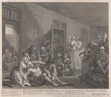 William Hogarth, A Rake’s Progress, Plate VIII: In Bedlam, 1735